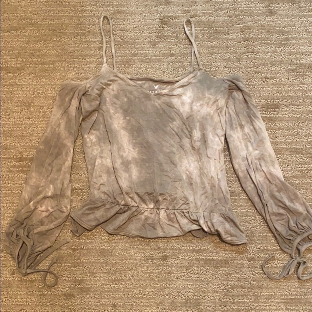 Tie dye Open shoulder American Eagle Top